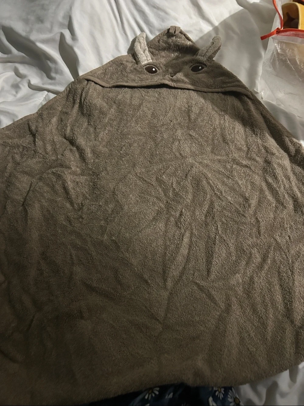 Brown Animal Hooded Baby Towel with Ears